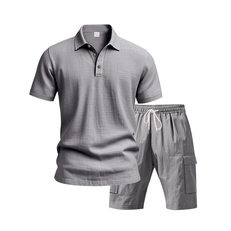 Herren Freizeit-Set mit atmungsaktivem Polo-Shirt und komfortablen Shorts Drune