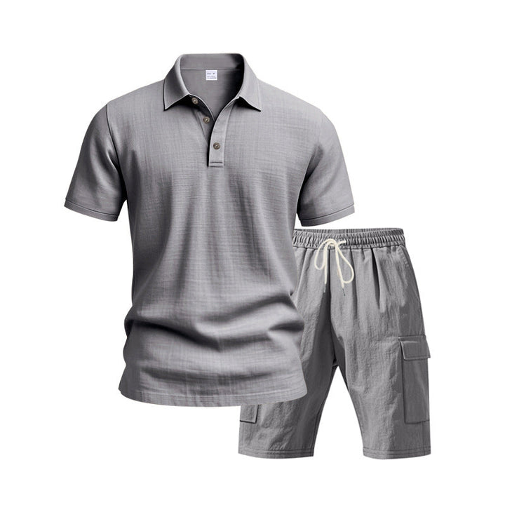 Herren Freizeit-Set mit atmungsaktivem Polo-Shirt und komfortablen Shorts Drune