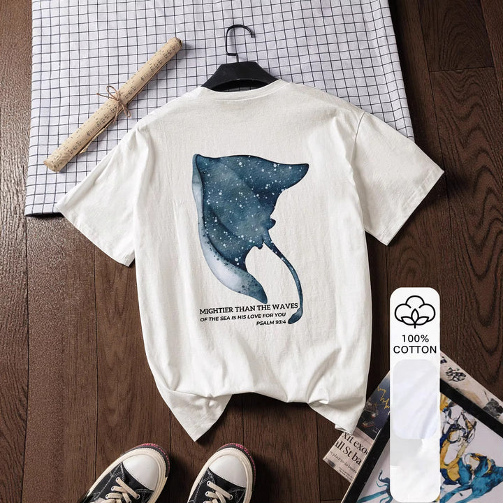 Damen T-Shirt mit kreativem Motiv und inspirierendem Schriftzug Drune