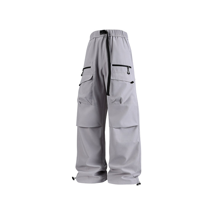 Herren Weite Utility-Cargohose mit verstärkten Kniepassen, Zipper- und Klappfächern Drune