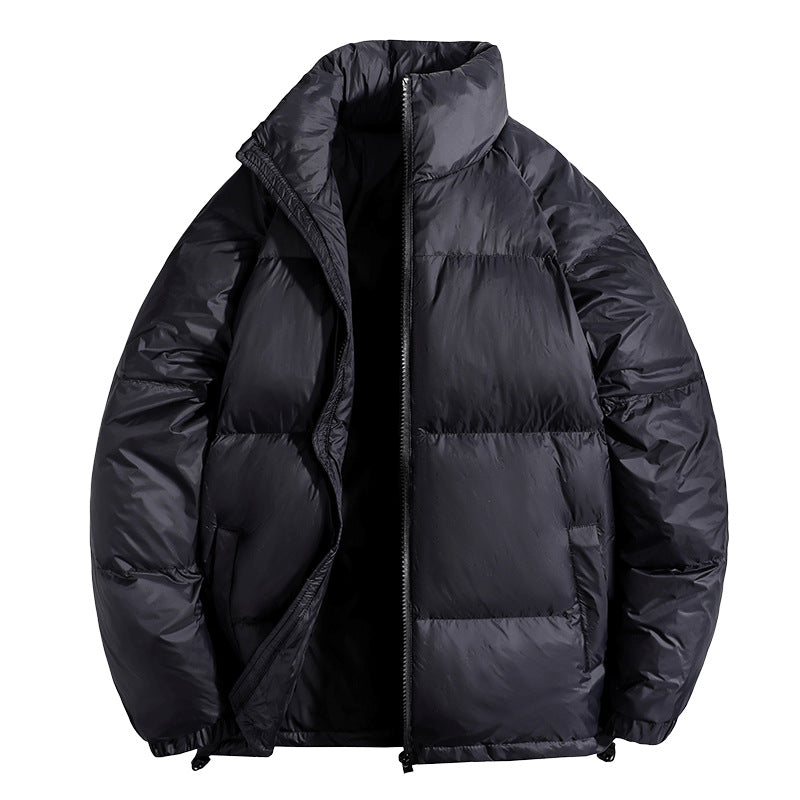 Herren Isolierte gesteppte Thermo-Pufferjacke mit Stehkragen und Kordelzugsaum Drune