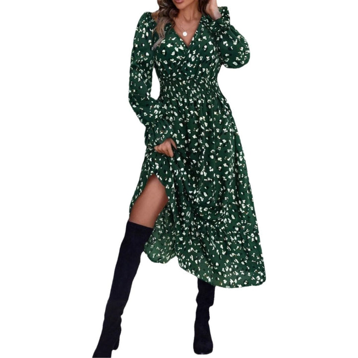 Damen Wickelkleid mit taillierter Passform und floralem Muster Drune
