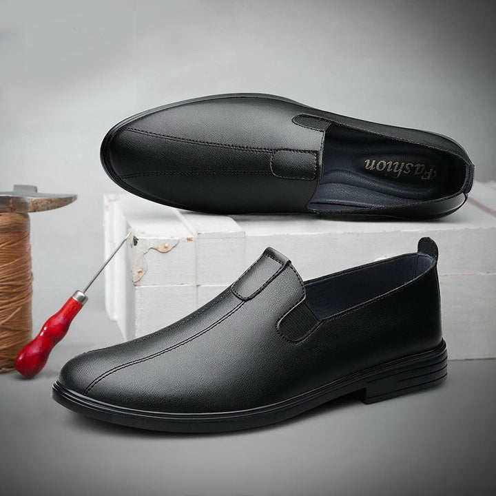 Herren Eleganter Business-Slipper aus Lederoptik mit elastischem Einstieg und dämpfender Komfortsohle Drune