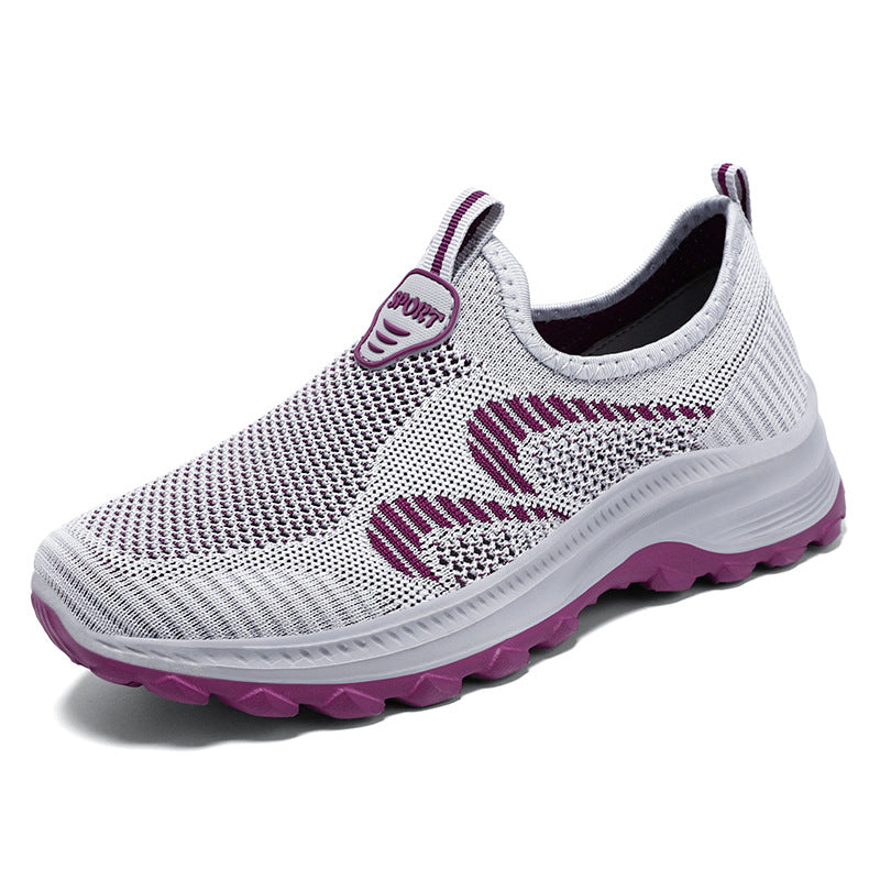 Herren nan elastischer Strick-Slip-On Trekking-Sneaker mit griffiger Profilsohle und ergonomischer Dämpfungssohle Drune