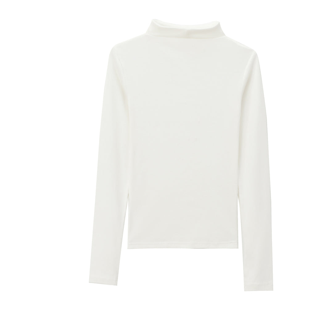 Damen nan schmal geschnittener Stretch-Rollkragenpullover aus Feinstrick Drune