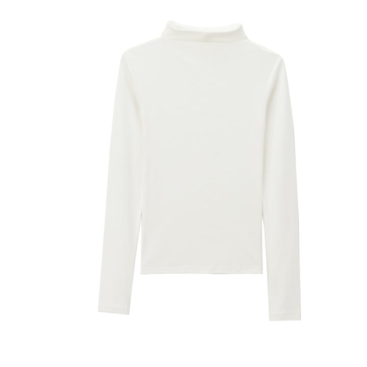 Damen nan schmal geschnittener Stretch-Rollkragenpullover aus Feinstrick Drune