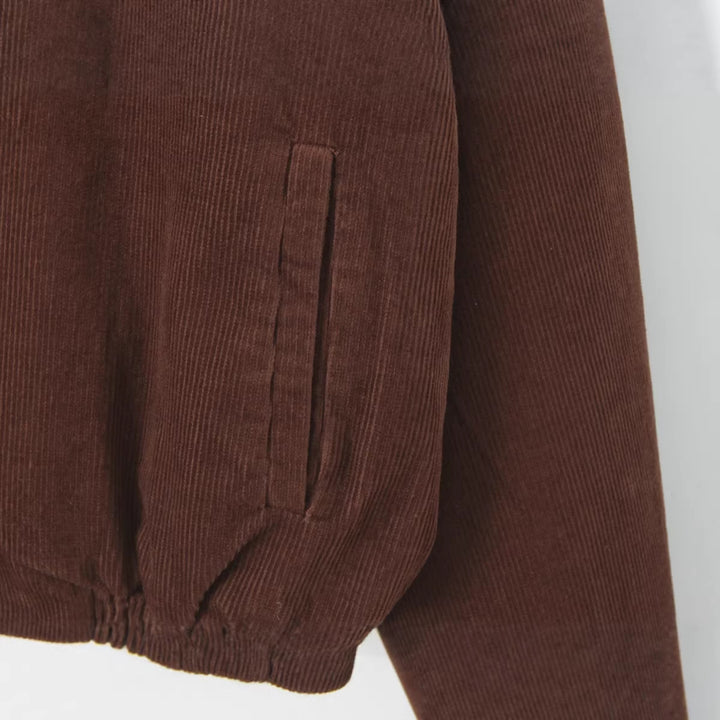Damen Kurz geschnittene Cordblouson-Jacke mit Reißverschluss Drune