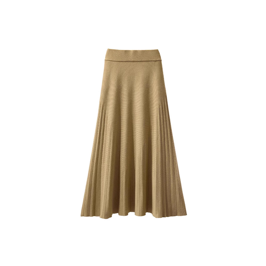 Damen Plissierter Wickelrock Drune