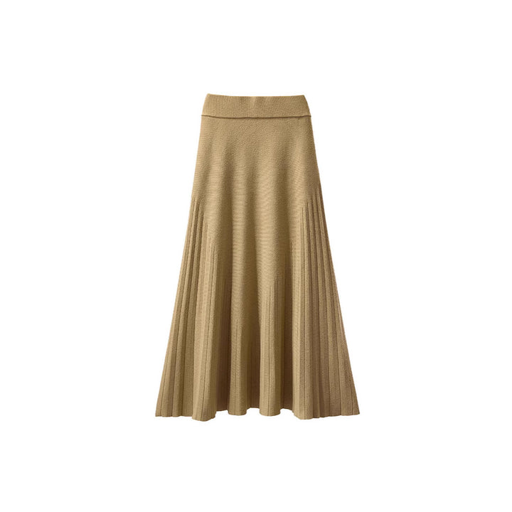 Damen Plissierter Wickelrock Drune