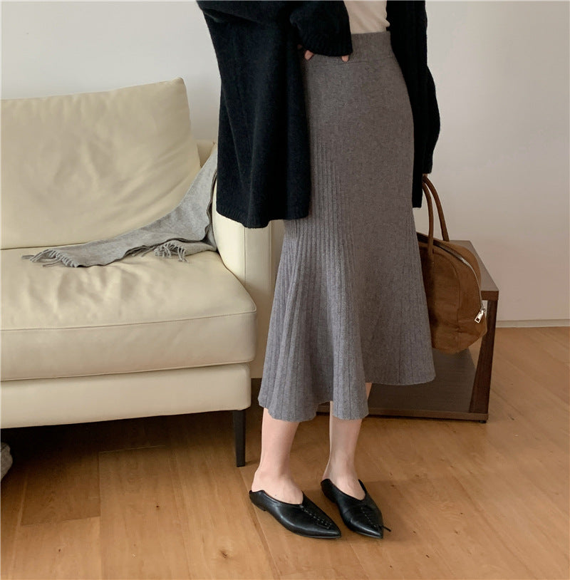 Damen Eleganter Plissee-Midirock Drune