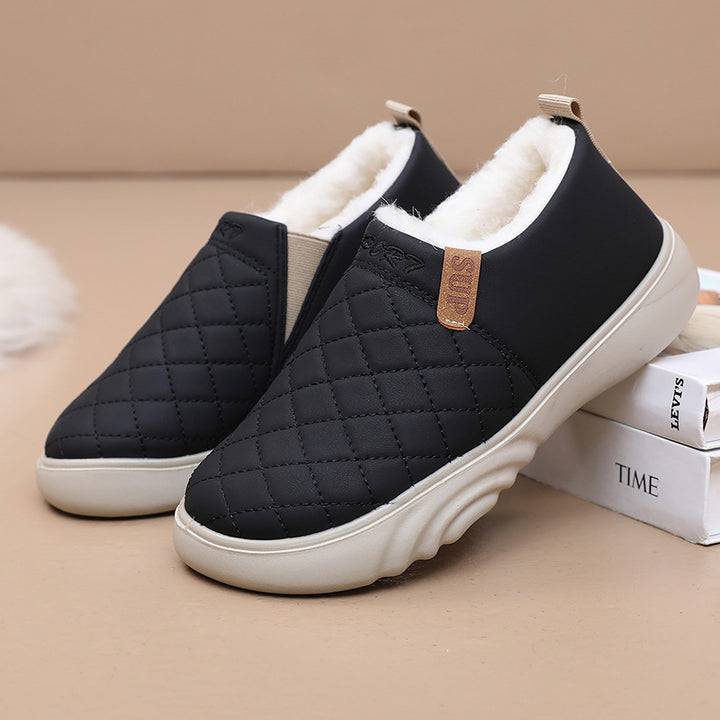 Damen Bequeme und warme Hausschuhe mit kuscheligem Innenfutter Drune