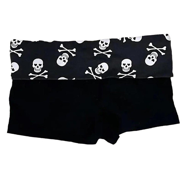 Damen Baumwoll-Boxershorts mit Totenkopf-Muster Drune