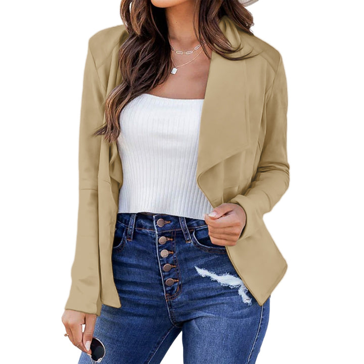 Damen lässige Blazerjacke mit offenem Schnitt und eleganten Details Drune