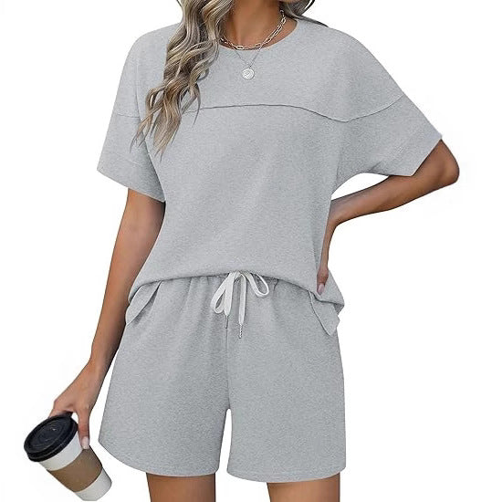 Damen lässiges Sport-Outfit mit elastischem Bund und praktischen Taschen Drune