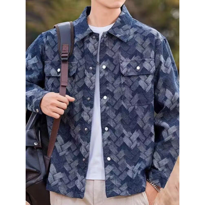 Herren Lässige Musterjacke Drune