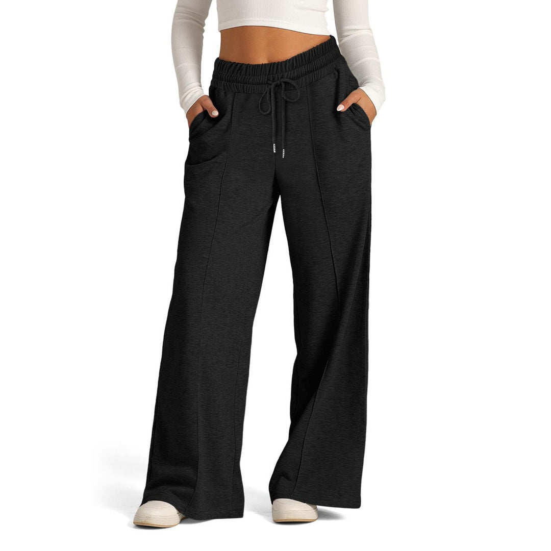 Damen Weit geschnittene Freizeithose mit elastischem Bund und praktischen Eingrifftaschen Drune