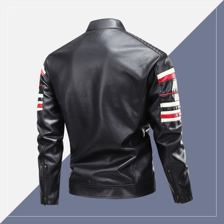 Herren Modische Kunstlederjacke mit praktischen Taschen Drune 1788321954