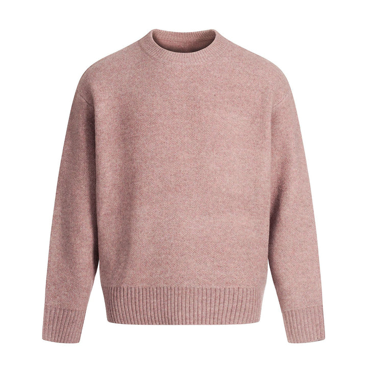 Unisex Großer Rundhalspullover aus weichem Feinstrick mit geripptem Saum Drune