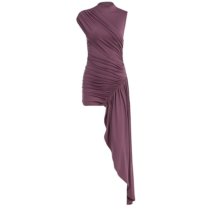Damen Wickelkleid mit asymmetrischem Schnitt und Raffungen Drune