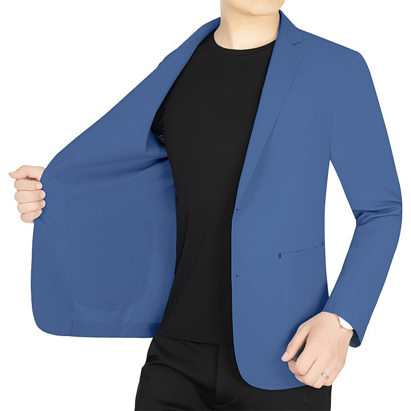 Herren Slim-Fit Jersey-Blazer ohne Innenfutter mit Stretchkomfort für Reise und Business Drune