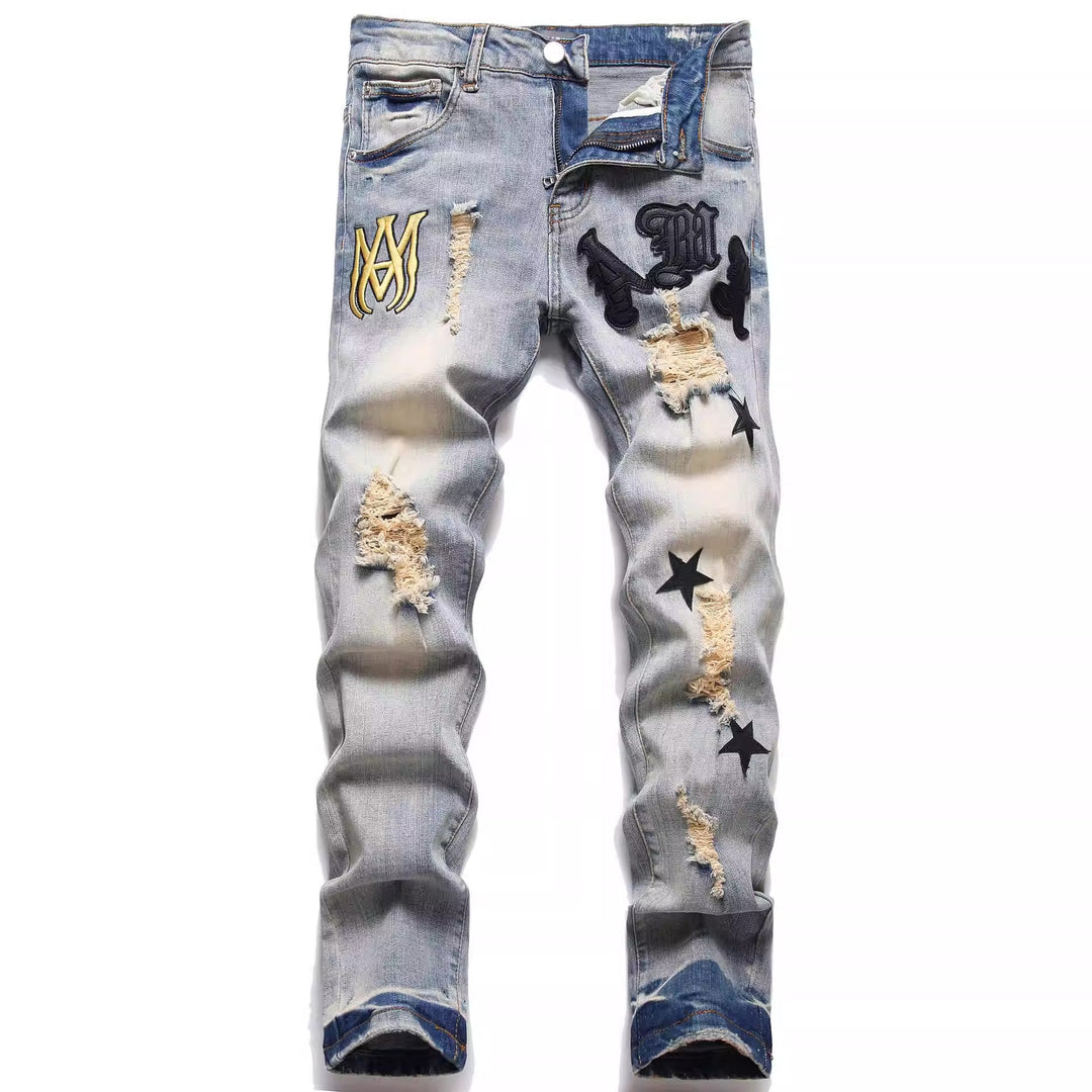 Herren Modische Slim-Fit Jeans Drune
