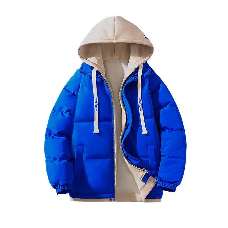 Damen Zweilagige gesteppte Kapuzenjacke mit kontrastfarbener Kapuze, Kordelzug und elastischen Bündchen Drune