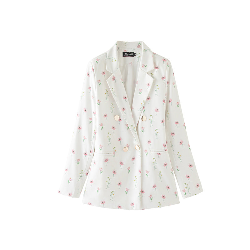 Damen Blazer mit floralem Muster Drune