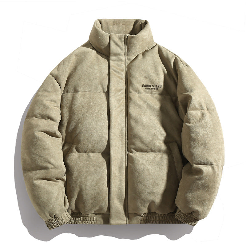 Herren Wintersteppjacke mit Stehkragen und Wildlederoptik Drune