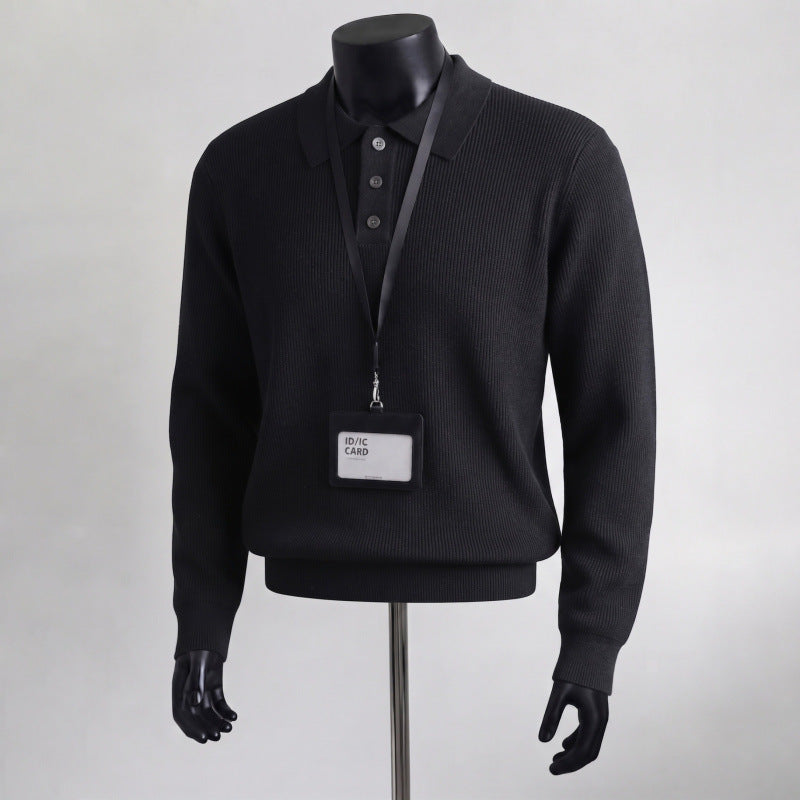 Herren Urbaner Pullover mit Kragen Drune