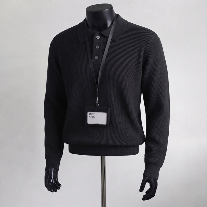 Herren Urbaner Pullover mit Kragen Drune
