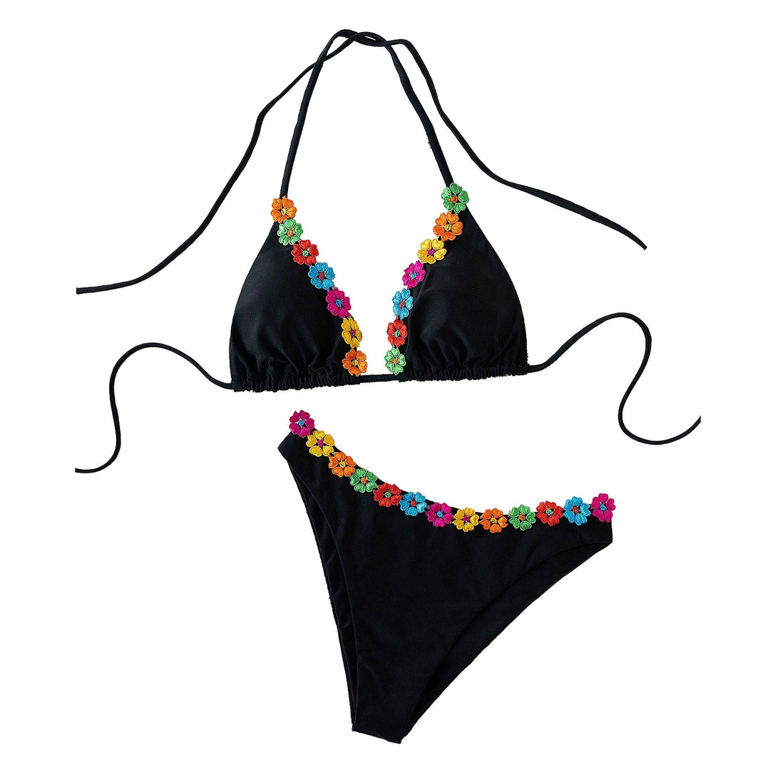 Damen Blütenverzierte Bikinis Drune