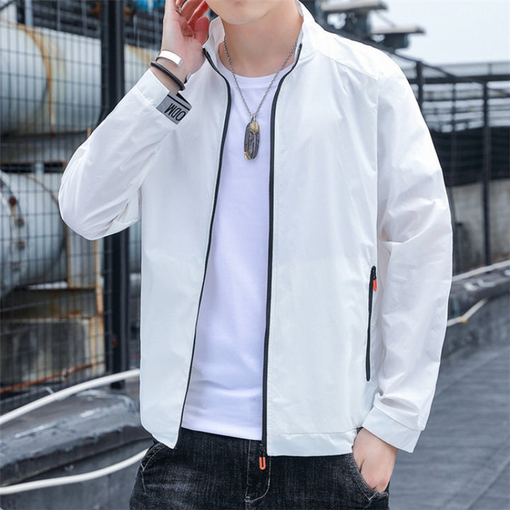 Herren Wasserabweisende Sportjacke mit hohem Kragen Drune