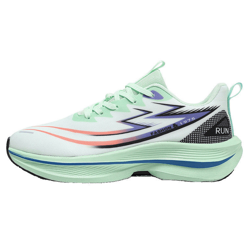 Unisex gedämpfte Straßenlauf-Sneaker mit doppelschichtiger Komfort-Zwischensohle und reflektierenden Designstreifen Drune