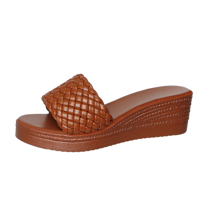 Damen Wedge-Sandalen mit geflochtenem Riemen und ergonomischer Sohle Drune