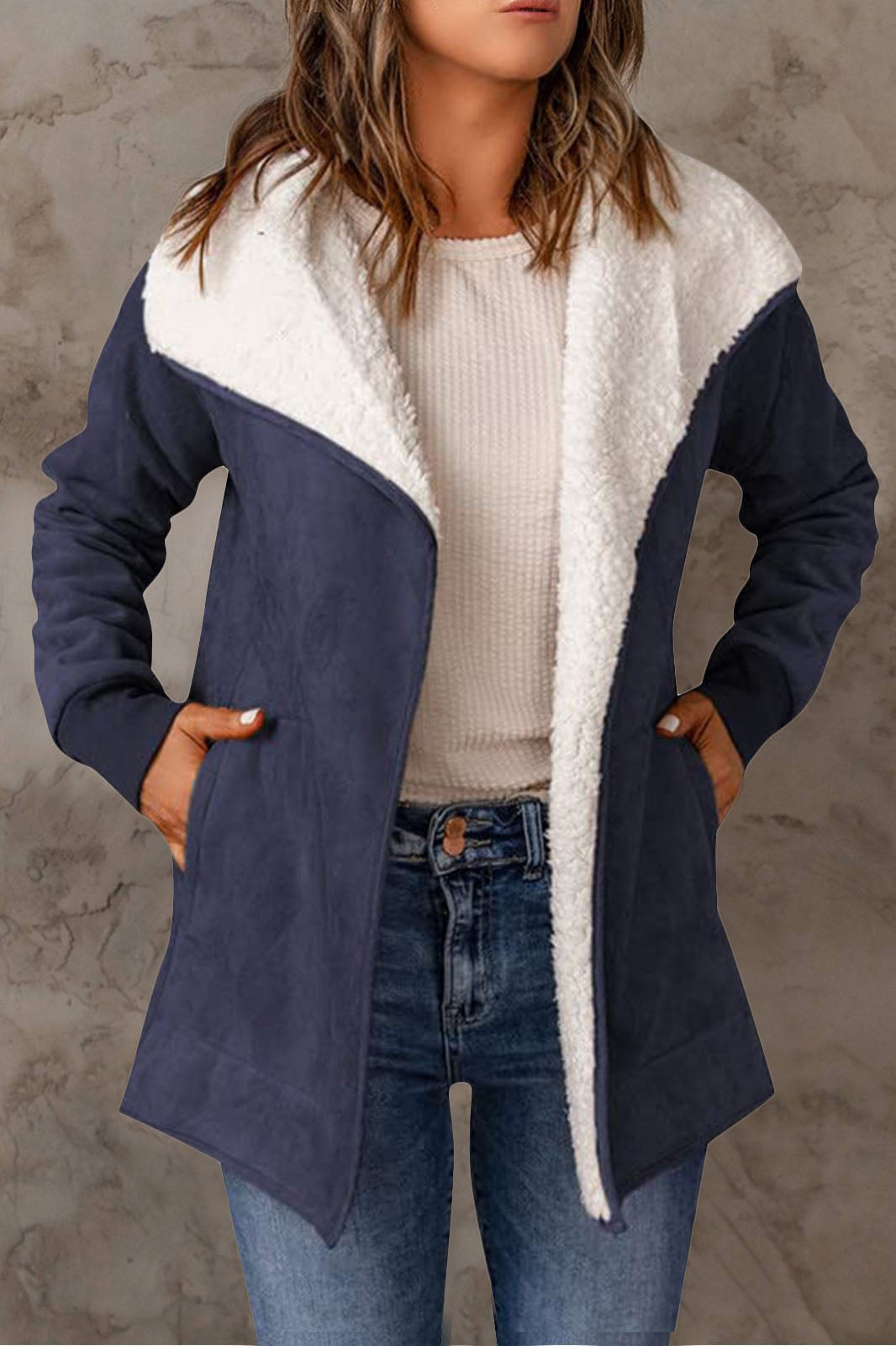 Drune | Revers Wildleder und Schafswolle Thermojacke