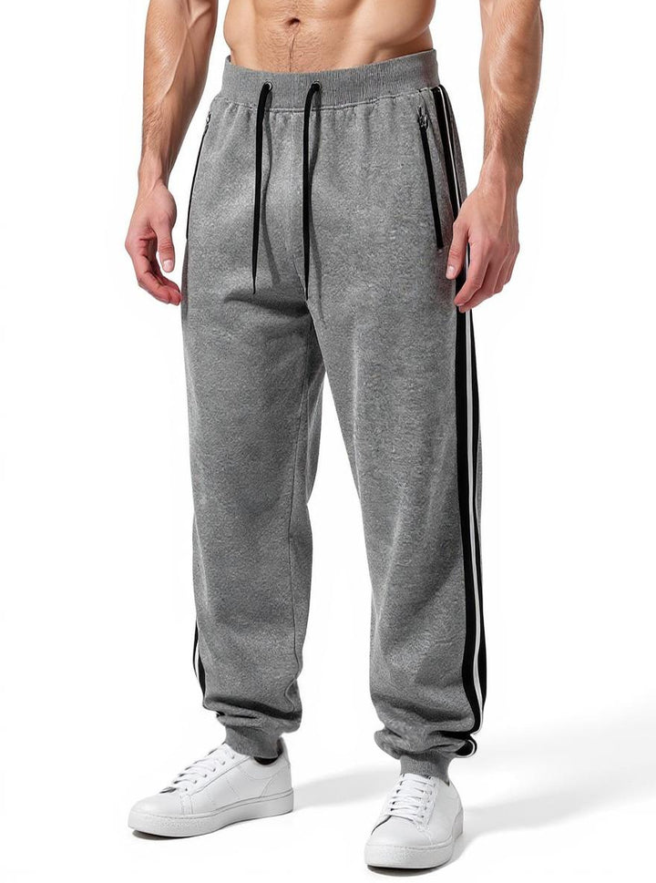Herren Sportliche Jogginghose mit elastischem Bund und seitlichen Reißverschlusstaschen Drune