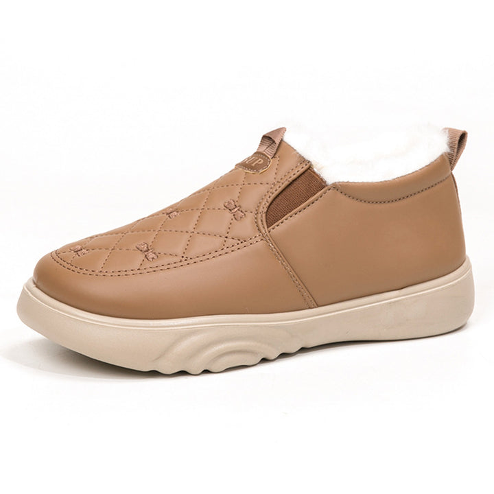 Damen Bequeme und warmgefütterte Slip-On Freizeitschuhe Drune