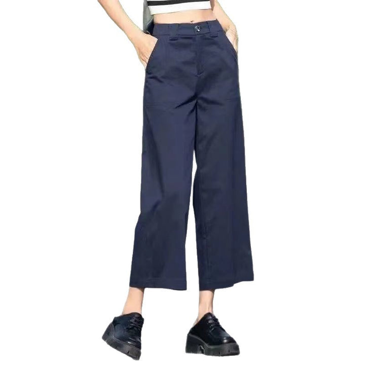 Damen Weitgeschnittene Hose mit hohem Bund Drune