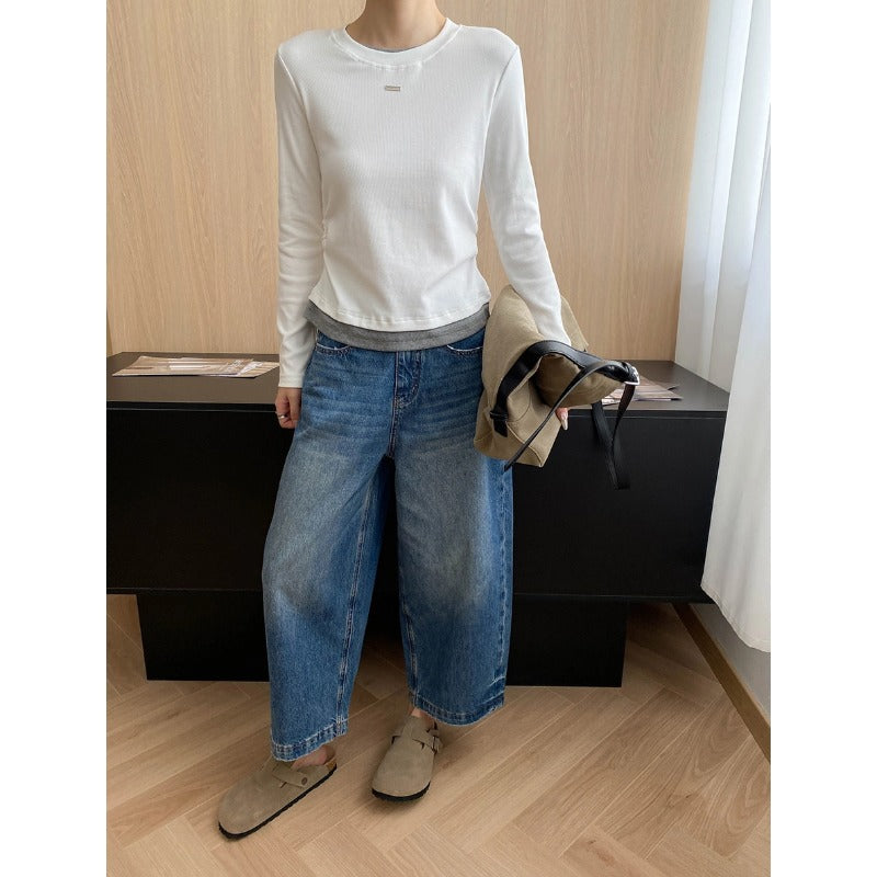 Damen lässige Karo-Hemdbluse mit großen Taschen und bequemer Passform Drune