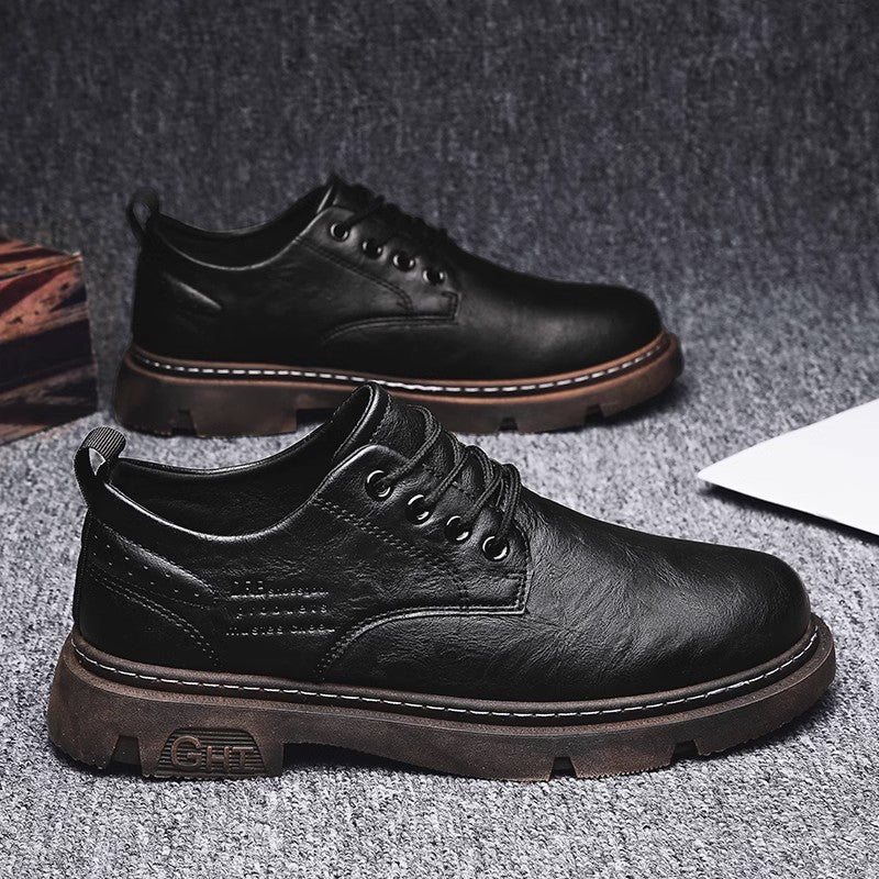 Herren Schnürschuhe aus hochwertigem Leder mit rutschfester Sohle Drune