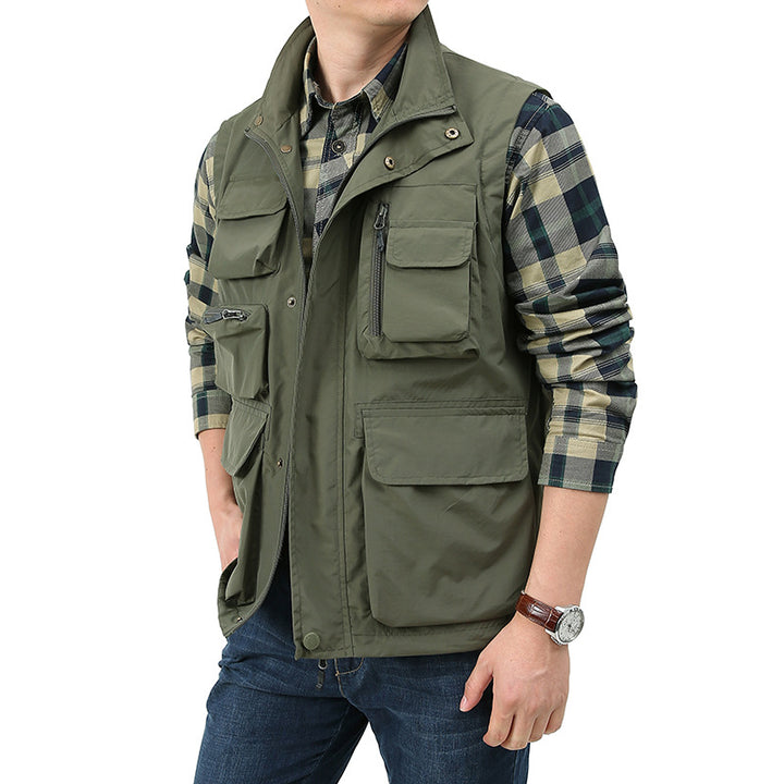 Herren Angler- und Fotoweste mit vielseitigen Taschen und praktischem Verschluss Drune