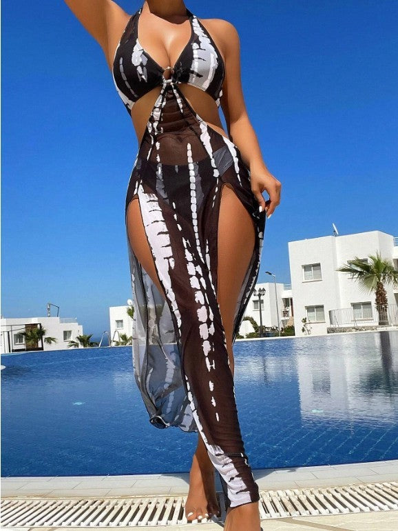Damen Maxi-Strandkleid mit Cut-Out-Details und asymmetrischem Schnitt Drune