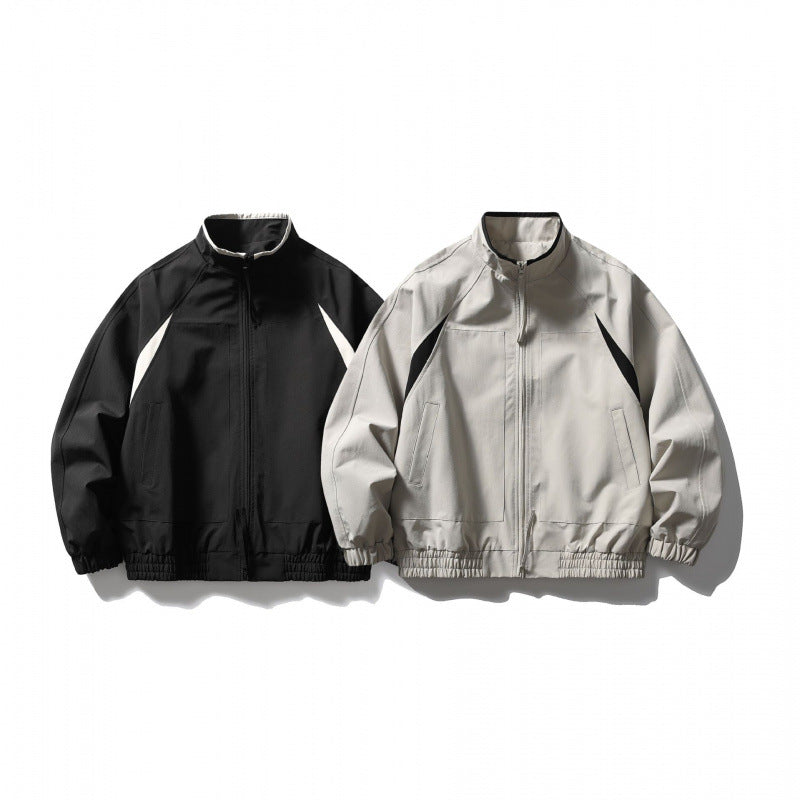 Unisex Boxy-Leichtblousonjacke im Tech-Cotton-Look mit Raglanärmeln, Reißverschluss und elastischem Saum Drune