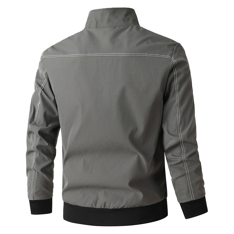 Herren Urbaner minimalistischer Softshell-Kapuzenblouson mit verdeckter Reißverschlussfront Drune