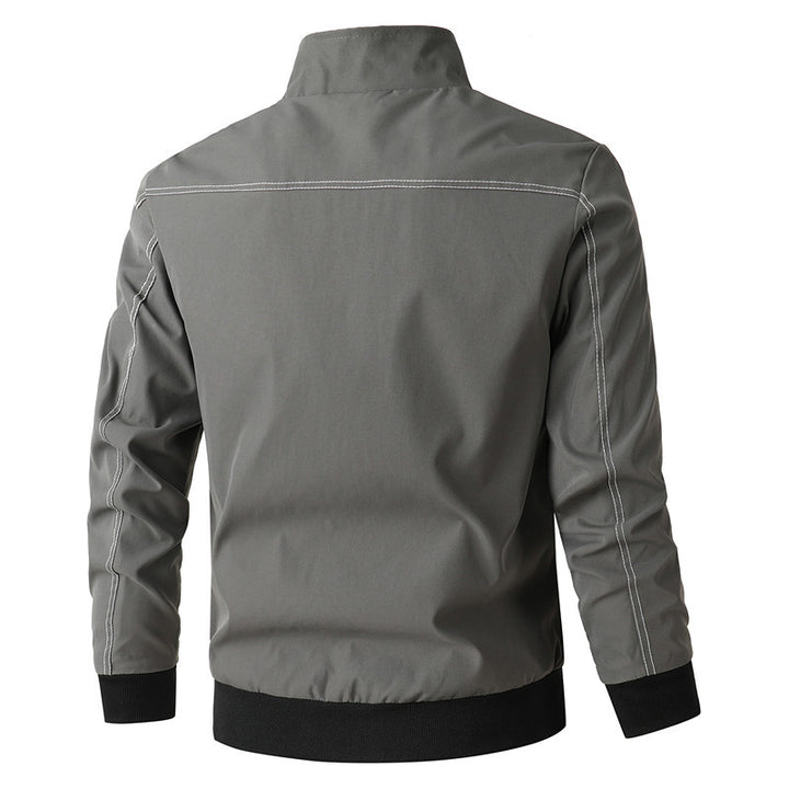 Herren Urbaner minimalistischer Softshell-Kapuzenblouson mit verdeckter Reißverschlussfront Drune