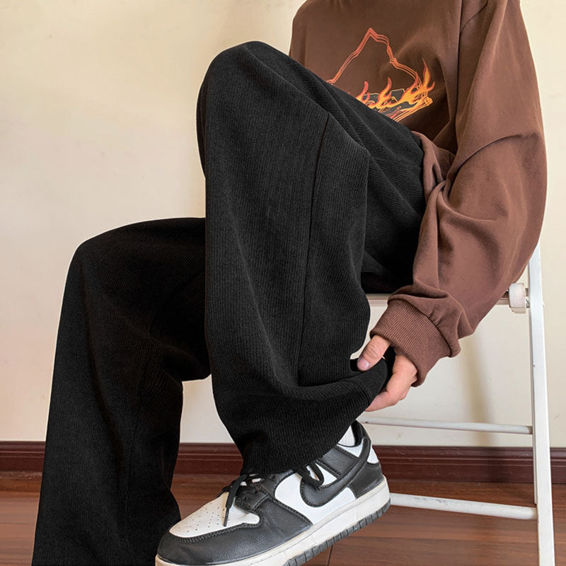 Herren Weitgeschnittene Ripp Jogginghose