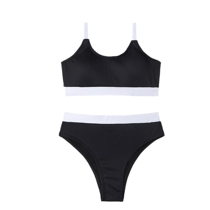 Damen Bikiniset mit raffiniertem Rippdesign und verstellbaren Trägern Drune