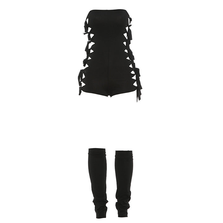 Damen Shorts-Einteiler mit elegantem Riemen-Design Drune