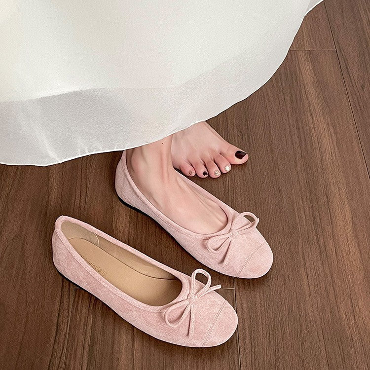 Damen Ballerinas mit verspielt eleganter Schleifenverzierung Drune