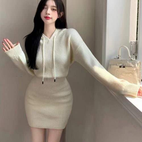 Damen Hoodie-Kleid mit lässigem Schnitt und praktischen Taschen Drune